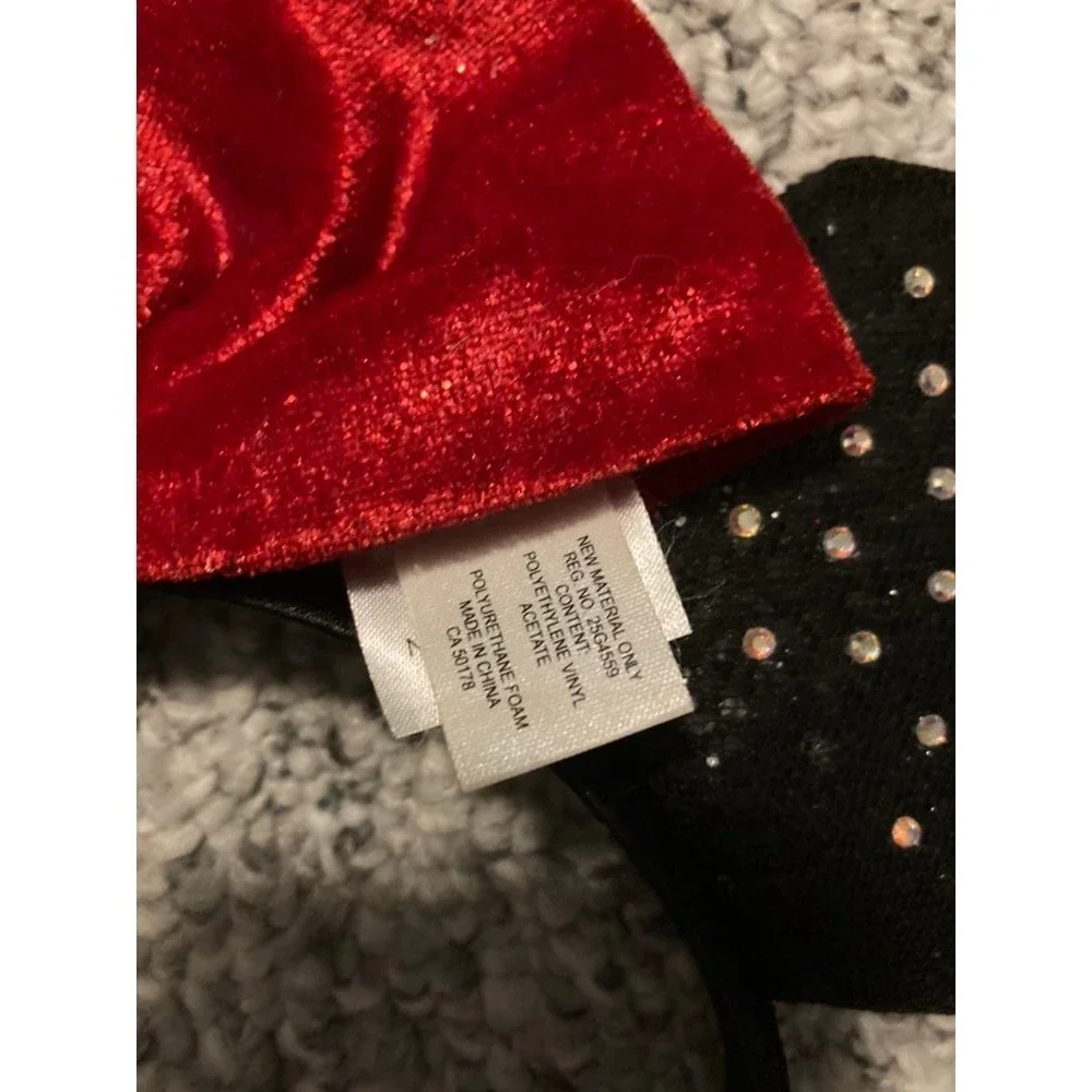 Disney Minnie Mouse Sequin Purse and Rhinestone Ear Headband Set Red Black Pink